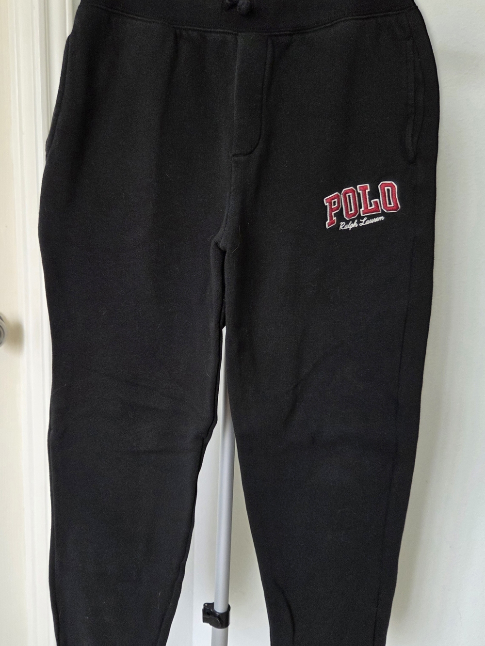 Polo by Ralph Lauren Black Sweat Joggers with Red Logo